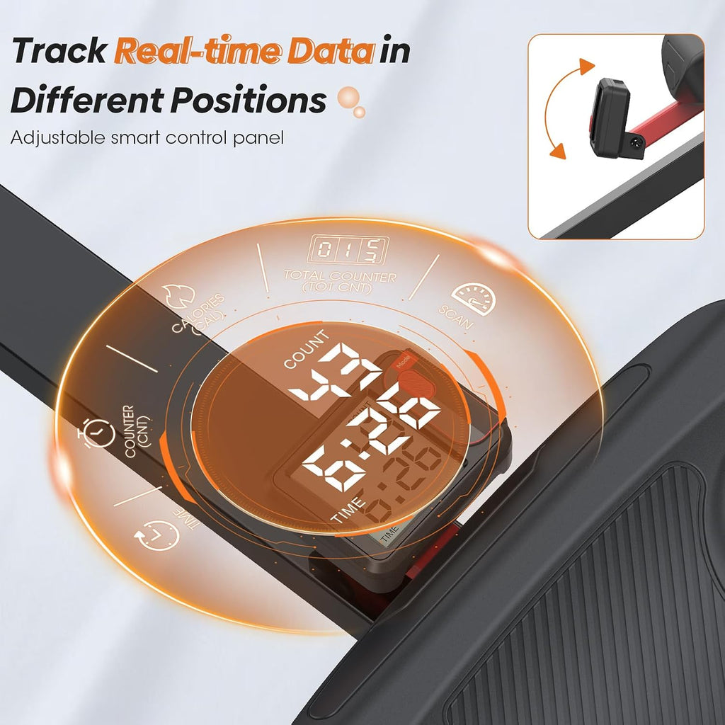 Zeneletics Compact Rowing Machine with Digital Monitor