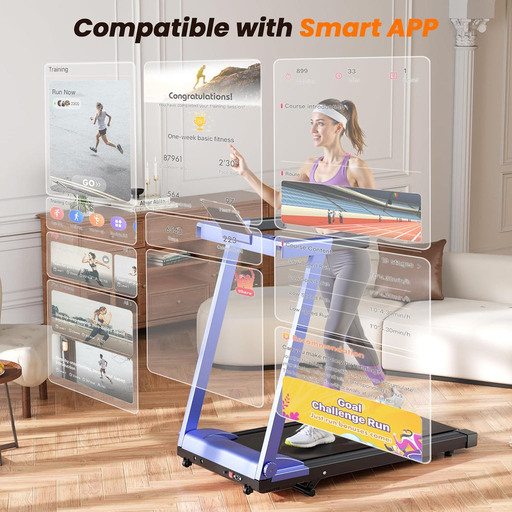 Zeneletics Foldable Treadmill with Smart Console