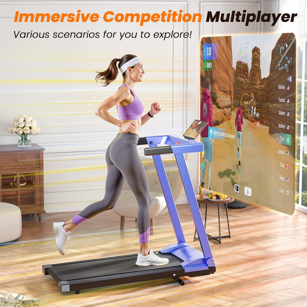 Zeneletics Foldable Treadmill with Smart Console