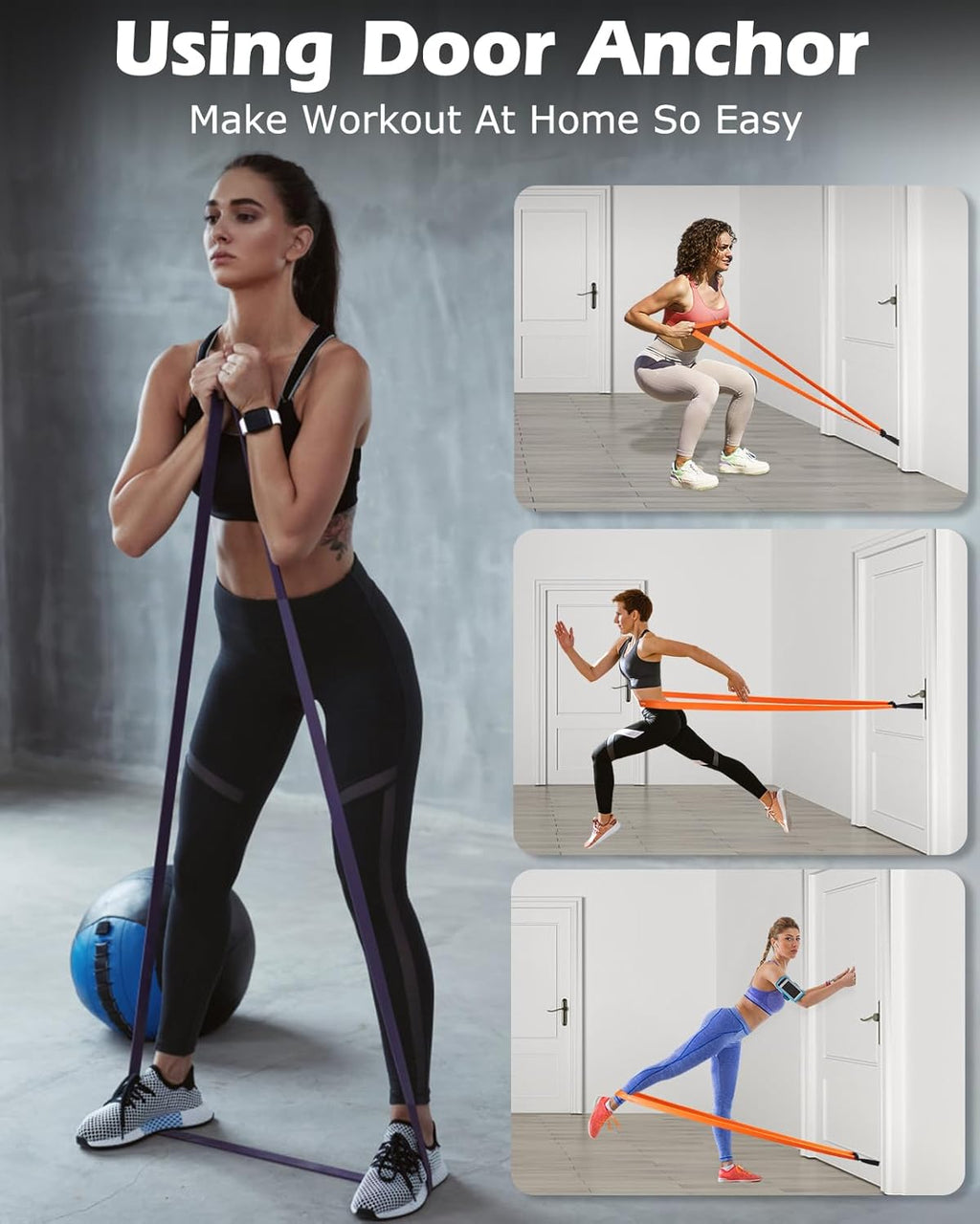Zeneletics Resistance Band Set with Door Anchor