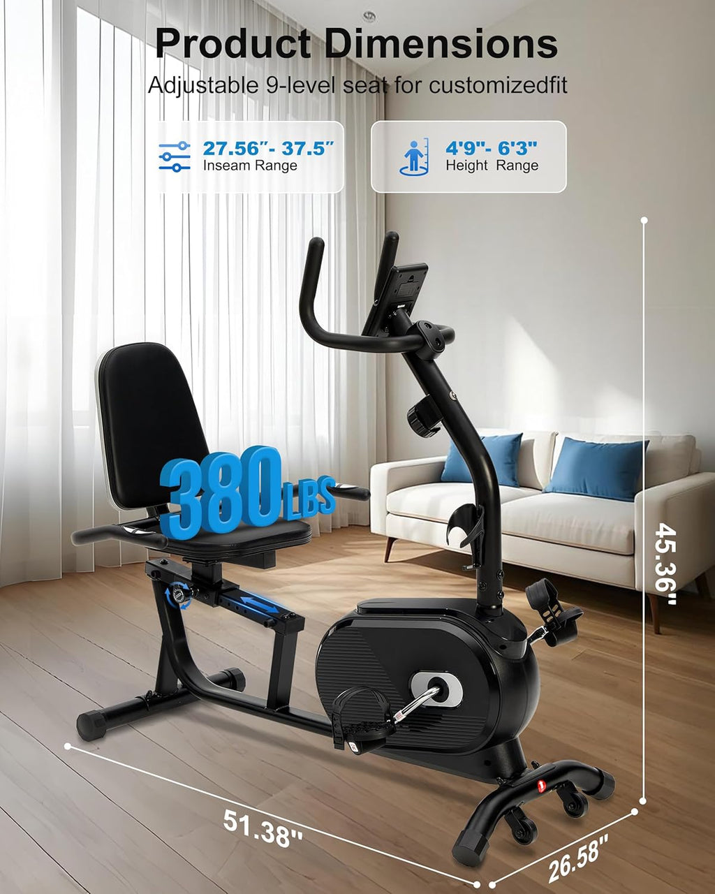 Zeneletics Smart Exercise Bike with Bluetooth Connectivity