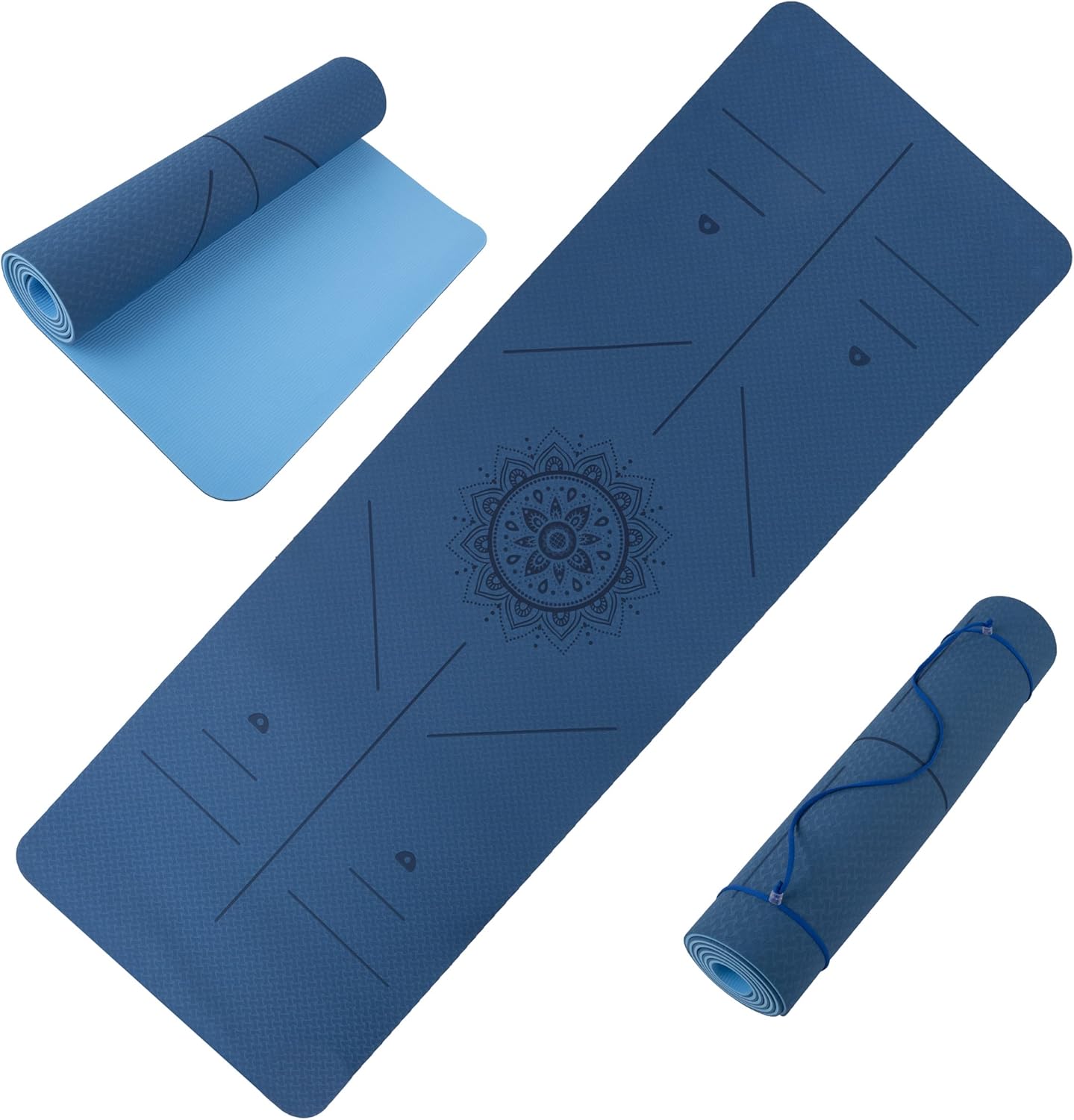 Zeneletics Premium Yoga Mat with Alignment Lines
