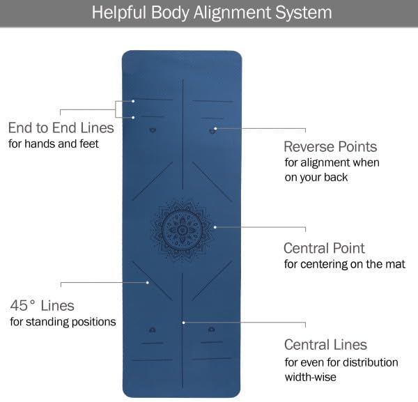 Zeneletics Premium Yoga Mat with Alignment Lines