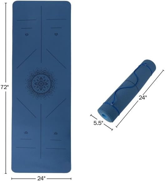 Zeneletics Premium Yoga Mat with Alignment Lines